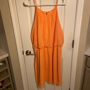 Peach chiffon dress